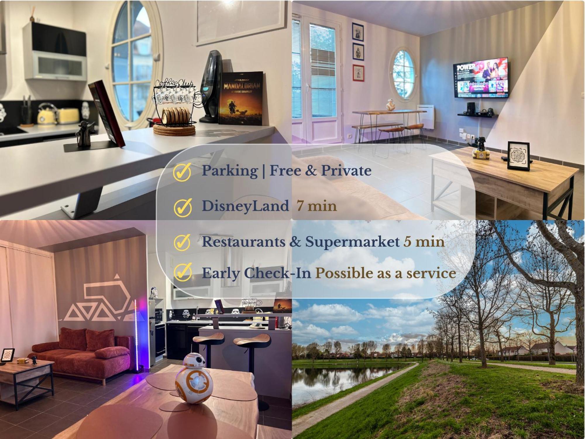 Once Upon A Time - 7Min From Disneyland - Free Private Parking - Self Checkin - Balcony - Barbecue Magny-le-Hongre Exteriér fotografie